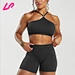 Cover up in style with our halter top sports bra. Designed for comfort and support, it's a must-have for any workout wardrobe.